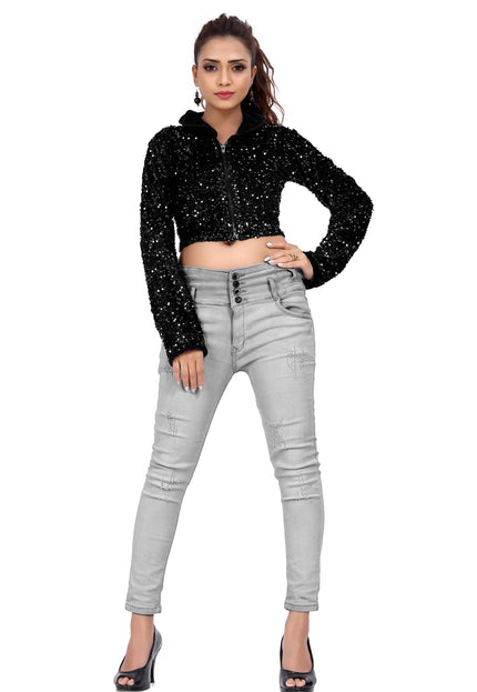 Partywear Velvet Sequins Jacket
