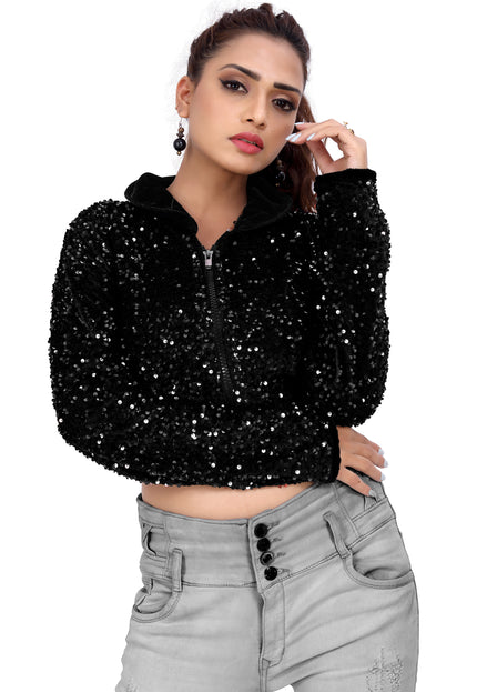 Partywear Velvet Sequins Jacket