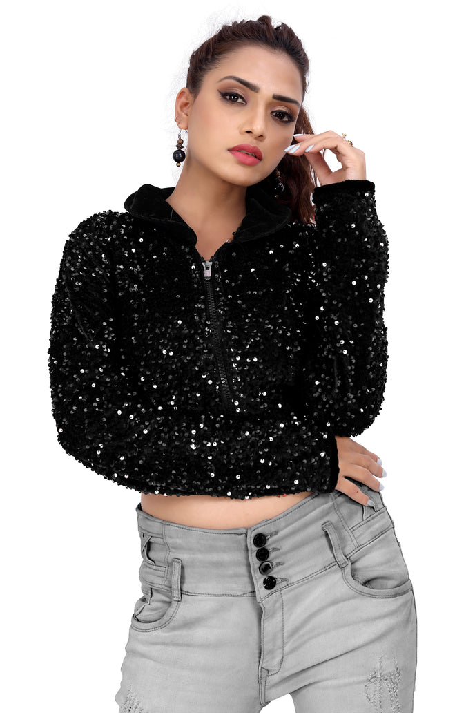 Partywear Velvet Sequins Jacket