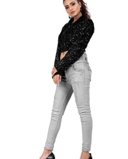 Partywear Velvet Sequins Jacket