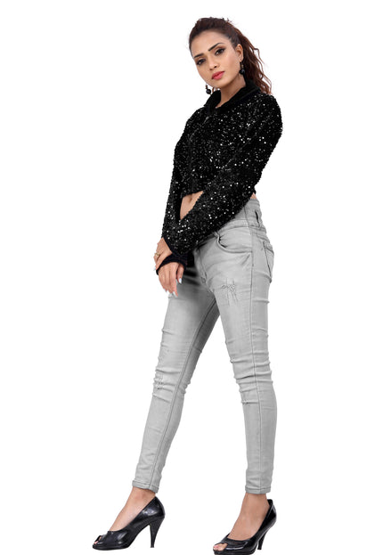Partywear Velvet Sequins Jacket