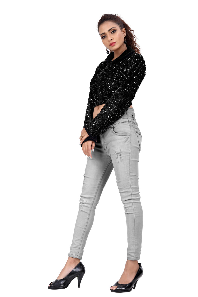 Partywear Velvet Sequins Jacket