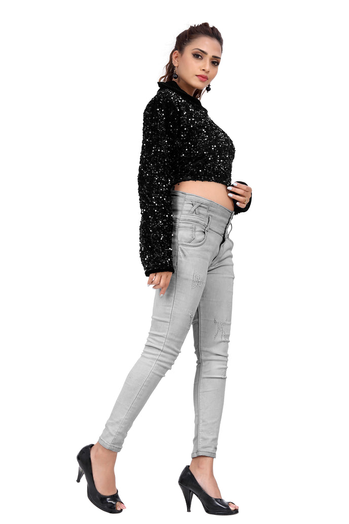Partywear Velvet Sequins Jacket