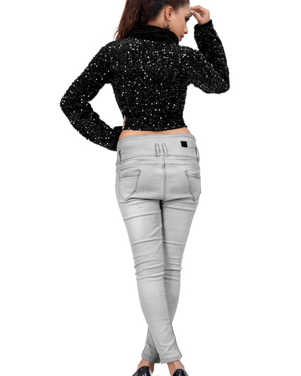 Partywear Velvet Sequins Jacket