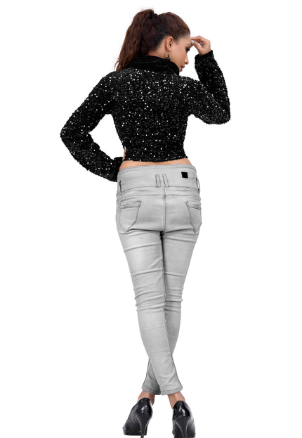 Partywear Velvet Sequins Jacket