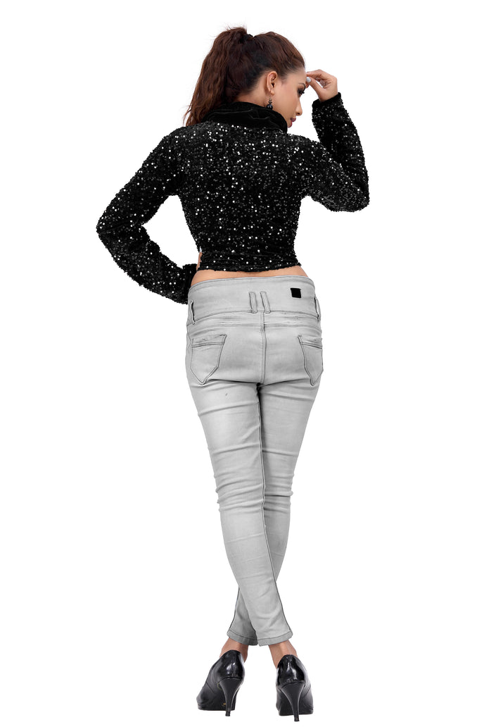 Partywear Velvet Sequins Jacket