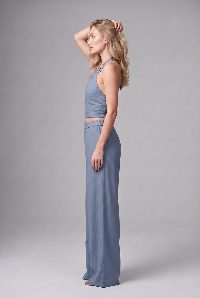 Denim Halter Neck Co-ord Set