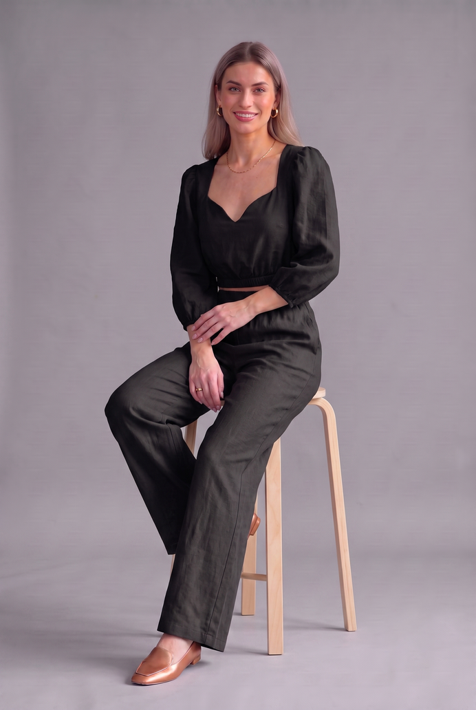 Balloon Sleeve Cotton Co-ord Set
