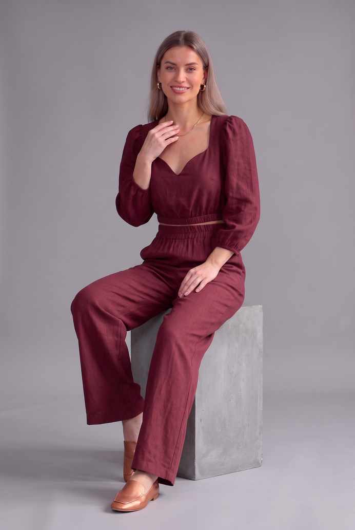 Balloon Sleeve Cotton Co-ord Set