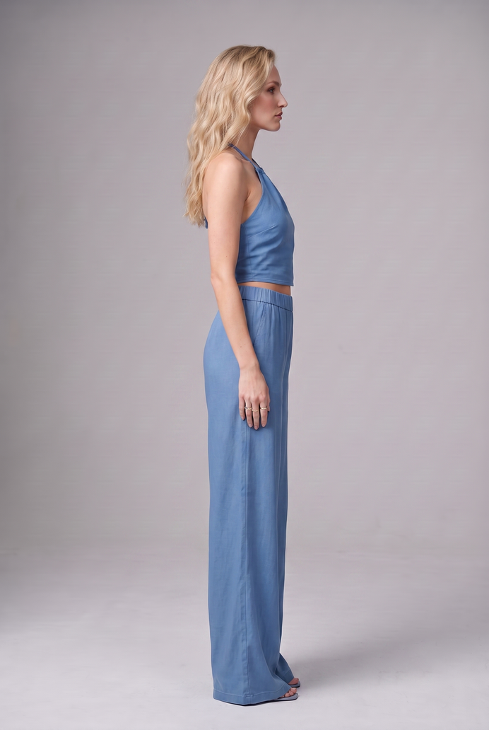 Denim Halter Neck Co-ord Set