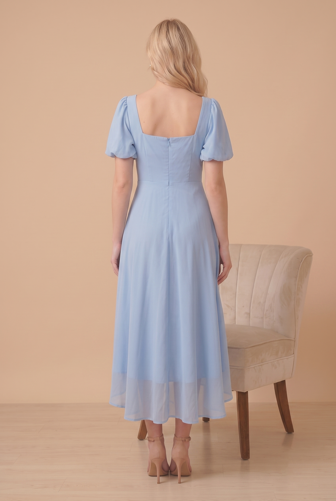 Fit And Flare Georgette Midi Dress