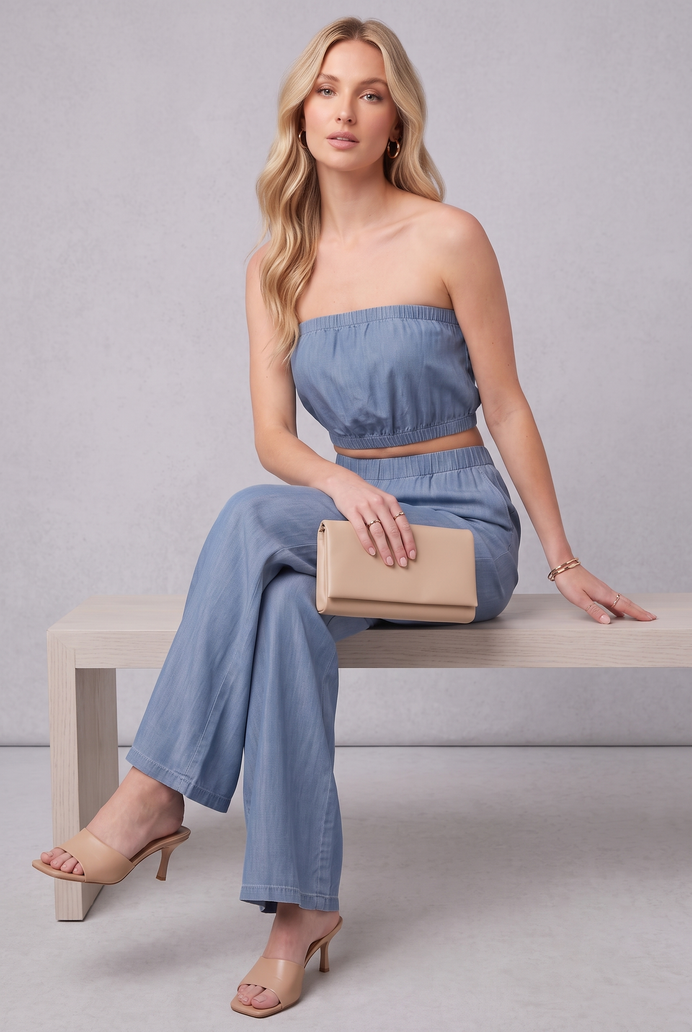 Denim Tube Co-ord Set