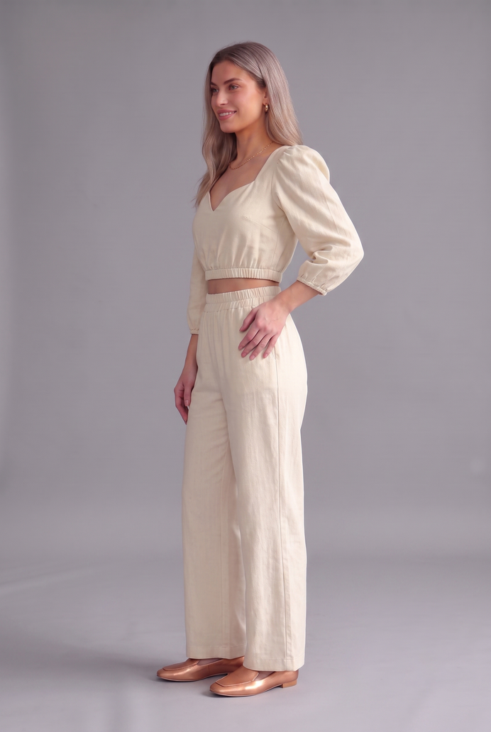 Balloon Sleeve Cotton Co-ord Set
