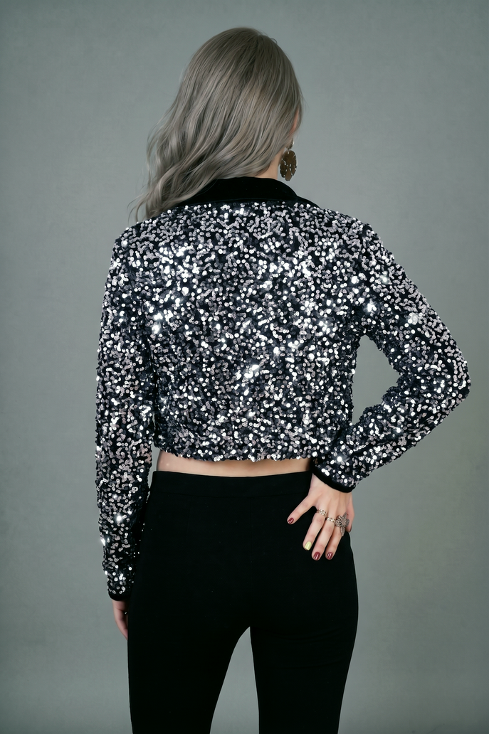 Partywear Velvet Sequins Jacket