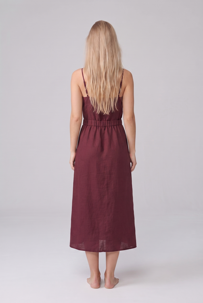 Fit & Flare Cotton Sleeveless Midi Dress