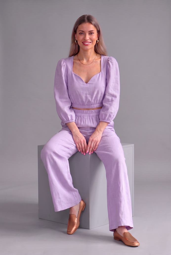 Balloon Sleeve Cotton Co-ord Set