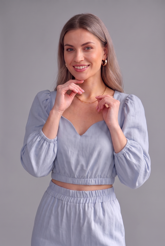 Balloon Sleeve Cotton Co-ord Set