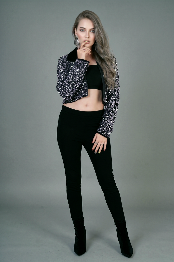 Partywear Velvet Sequins Jacket