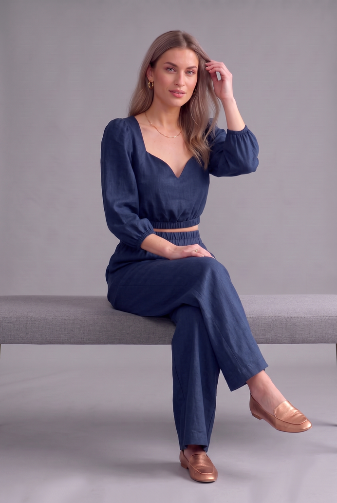 Balloon Sleeve Cotton Co-ord Set