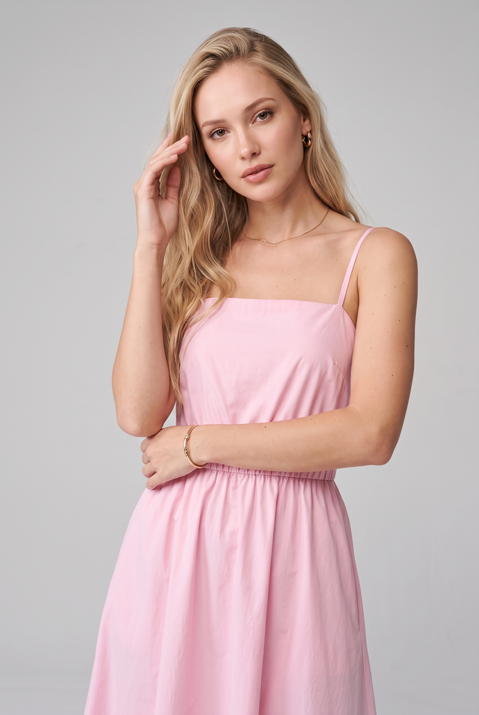 Fit & Flare Cotton Sleeveless Midi Dress
