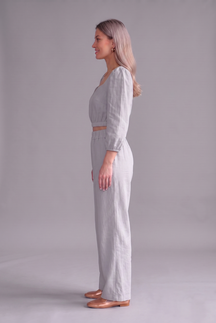 Balloon Sleeve Cotton Co-ord Set