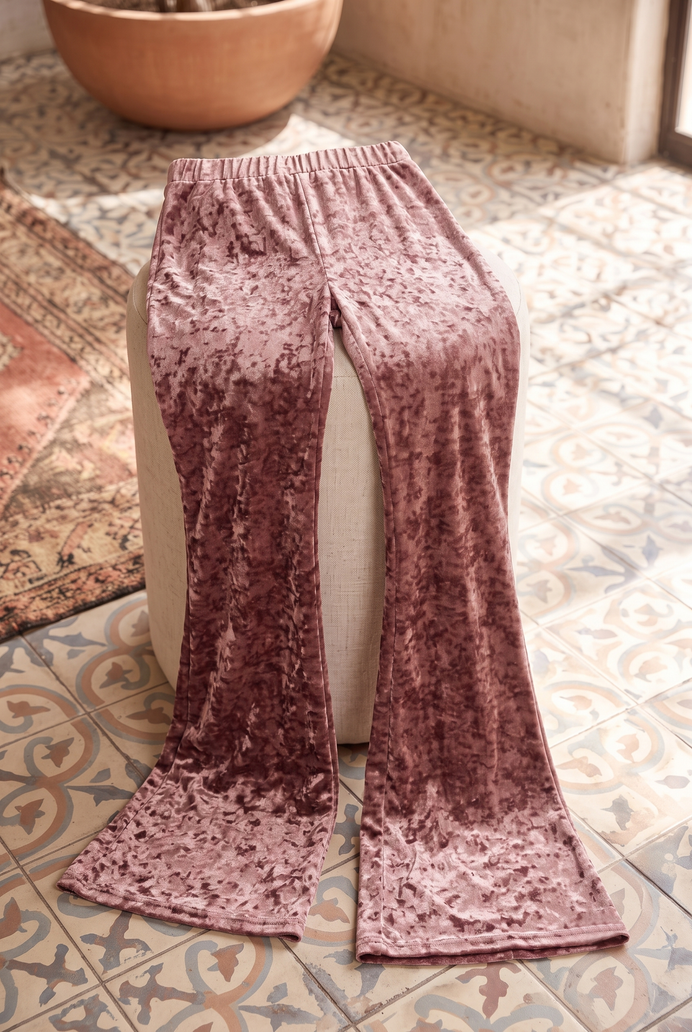 Korean Velvet Bell Bottom Pant