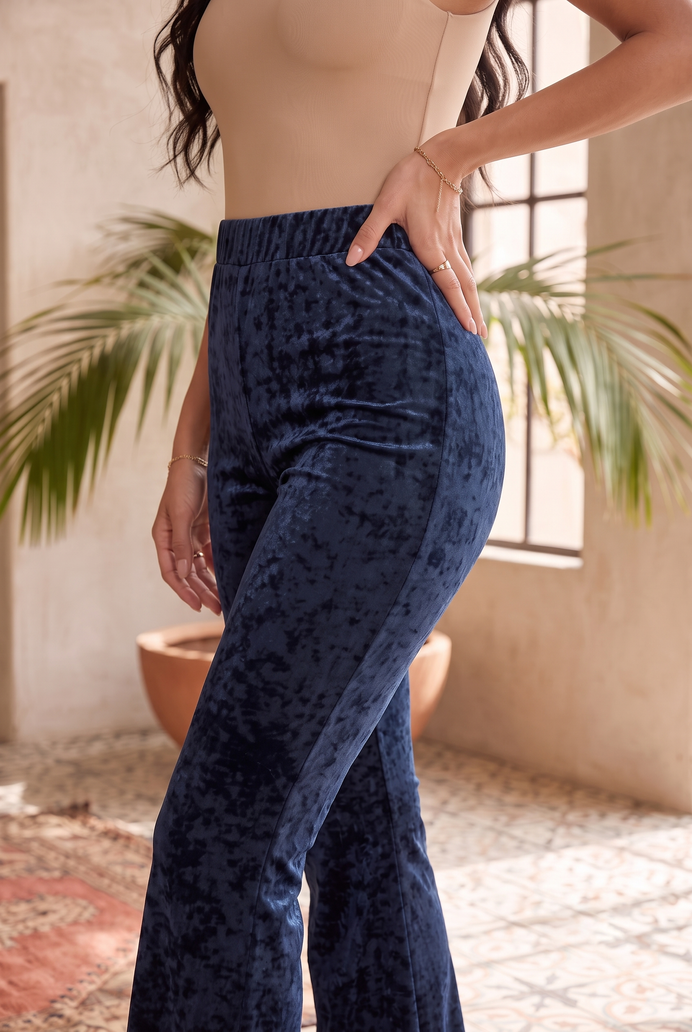Korean Velvet Bell Bottom Pant
