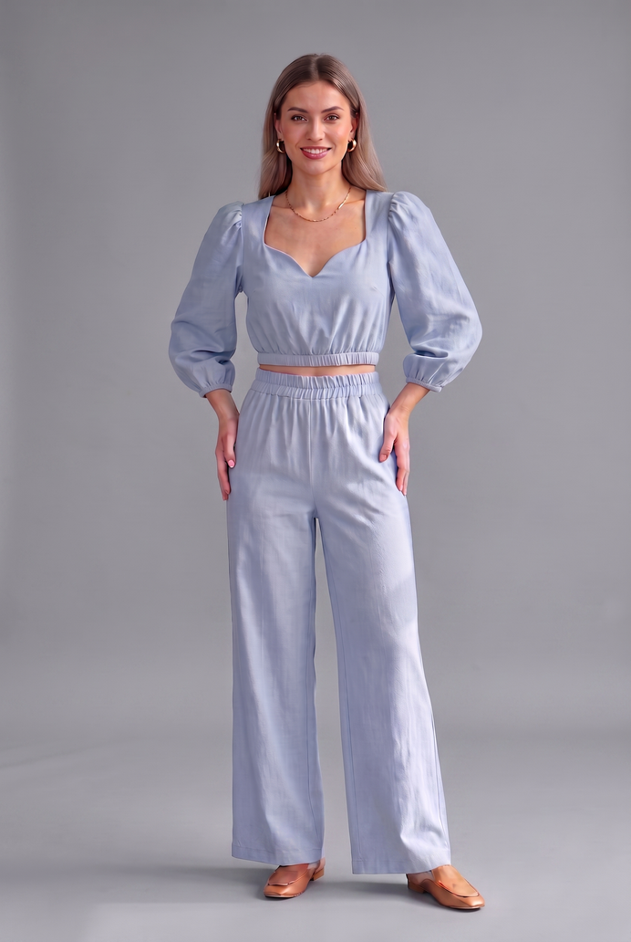Balloon Sleeve Cotton Co-ord Set