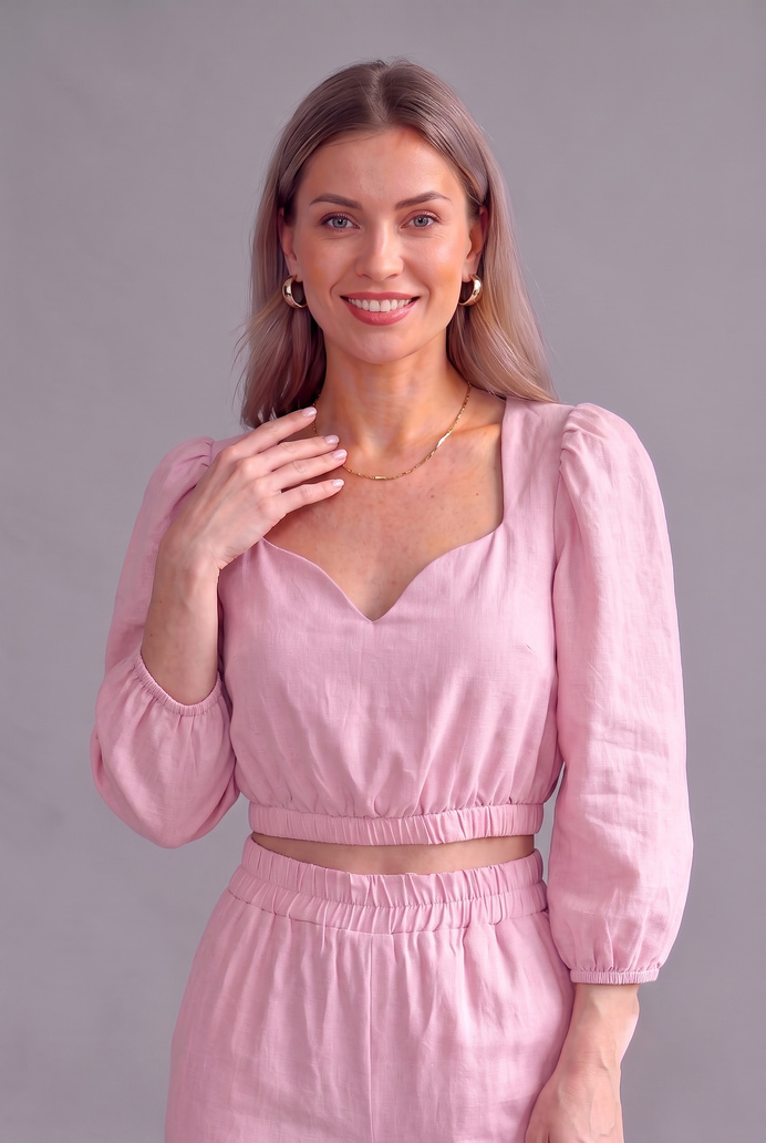 Balloon Sleeve Cotton Co-ord Set