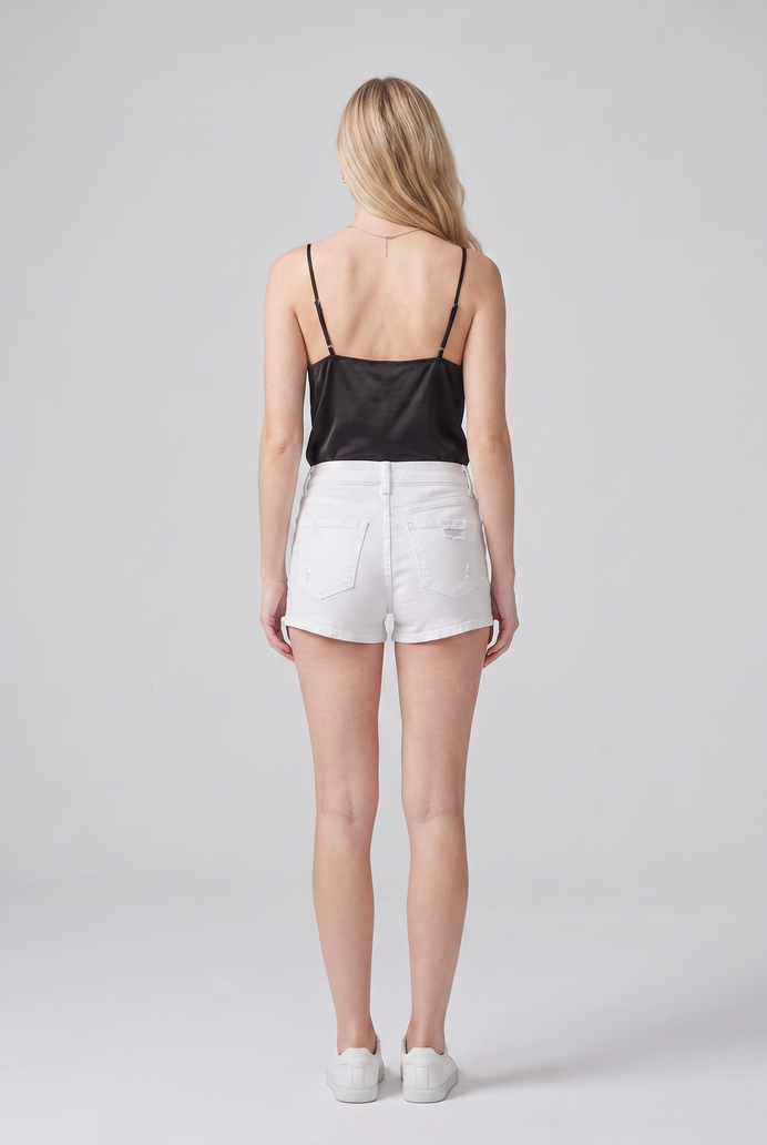Cowl Neck Satin Crop Top