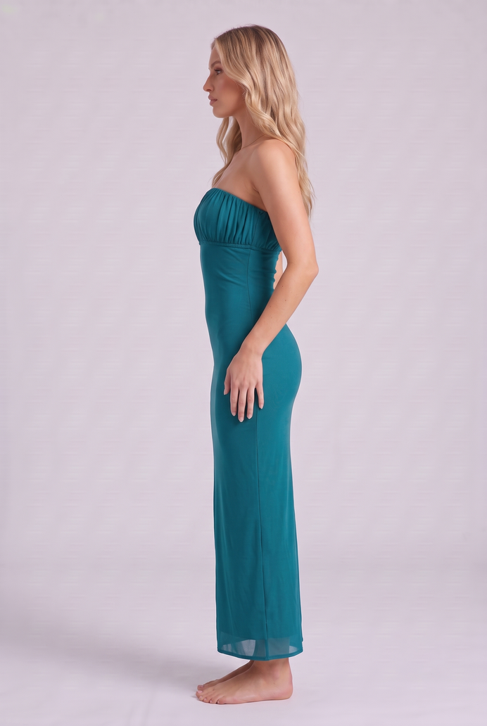 Chiffon Tube Bodycon Long Dress