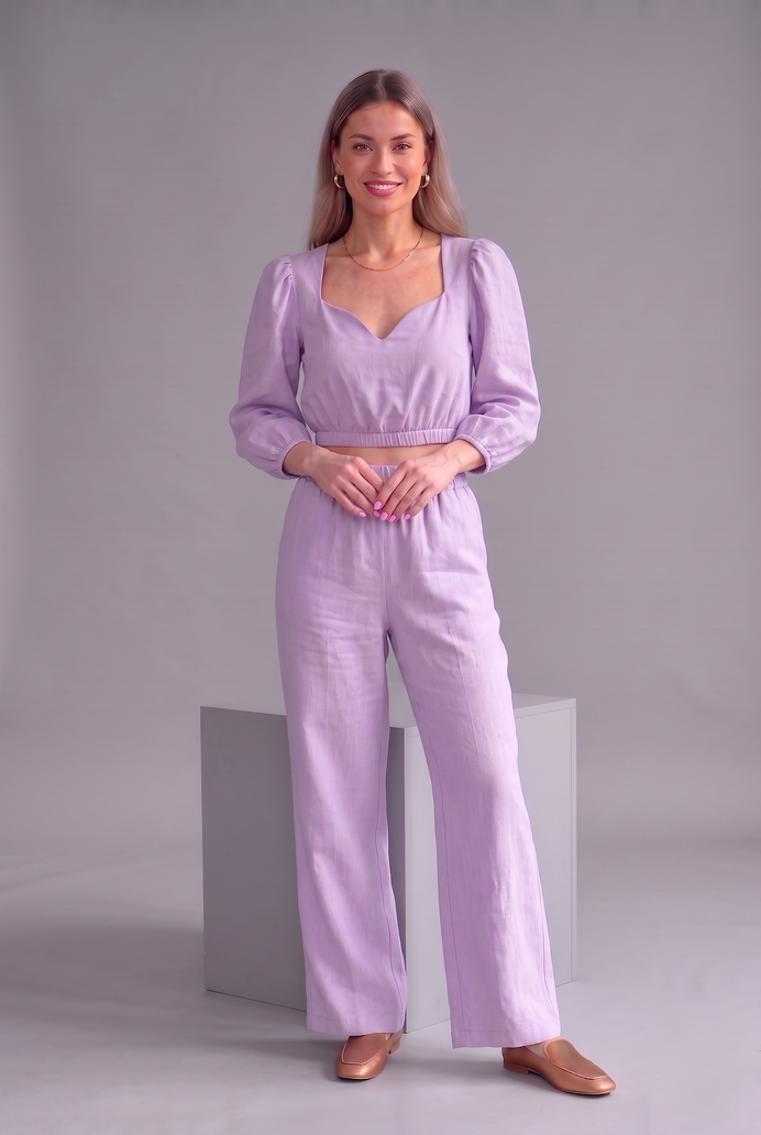 Balloon Sleeve Cotton Co-ord Set