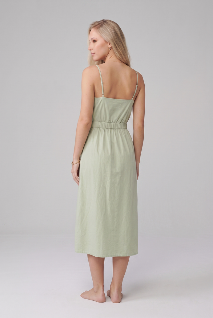 Fit & Flare Cotton Sleeveless Midi Dress
