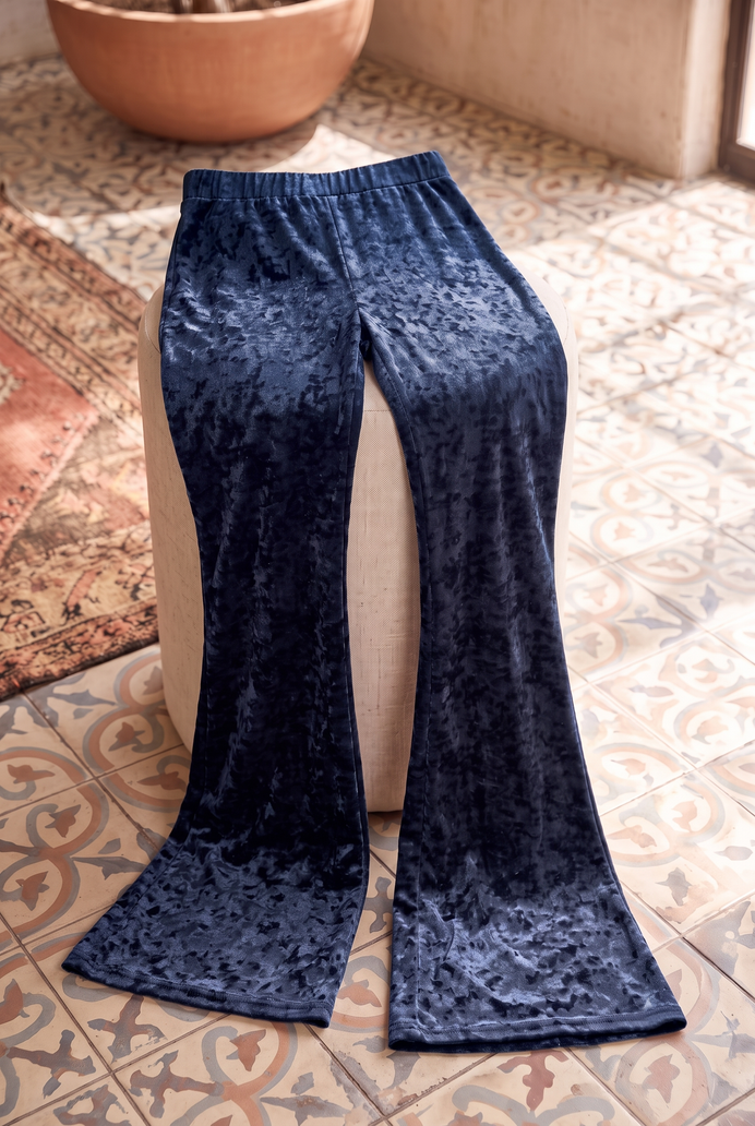 Korean Velvet Bell Bottom Pant