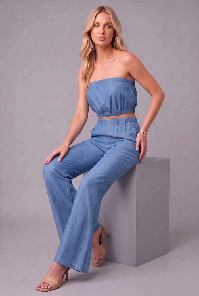 Denim Tube Co-ord Set