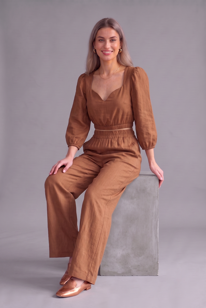 Balloon Sleeve Cotton Co-ord Set