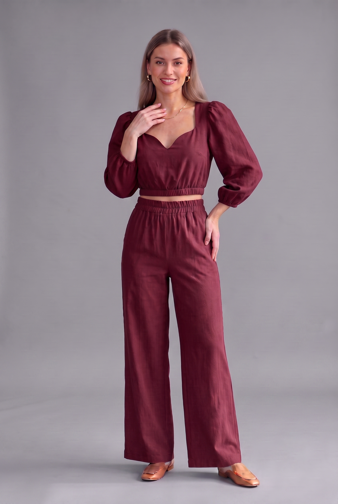 Balloon Sleeve Cotton Co-ord Set