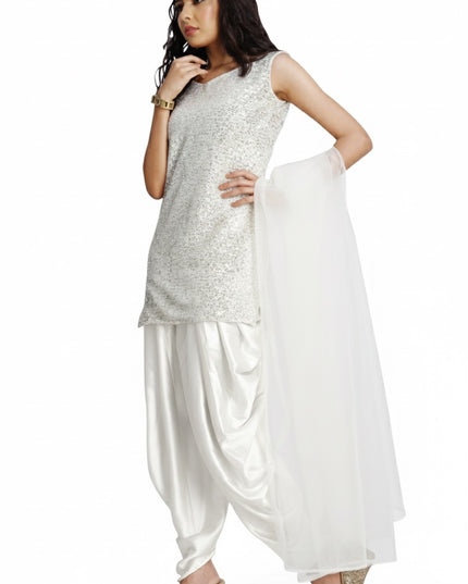 Stylish Sequins Dhoti Suit With Dupatta