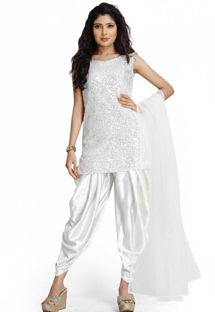 Stylish Sequins Dhoti Suit With Dupatta