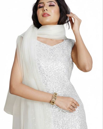 Stylish Sequins Dhoti Suit With Dupatta