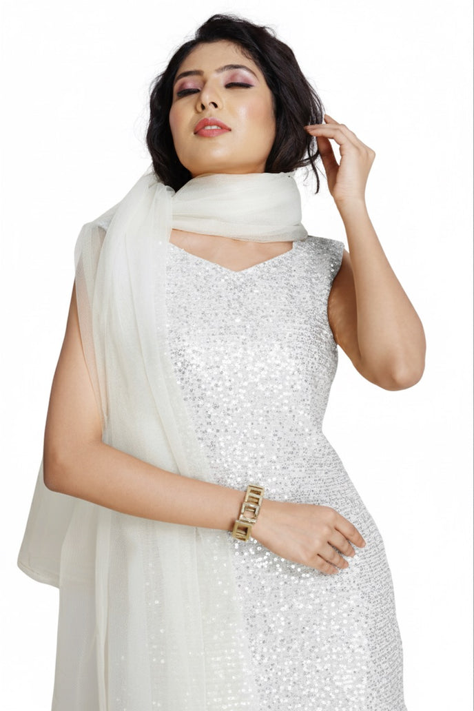 Stylish Sequins Dhoti Suit With Dupatta