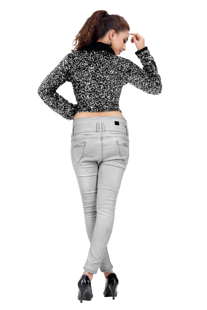 Partywear Velvet Sequins Jacket