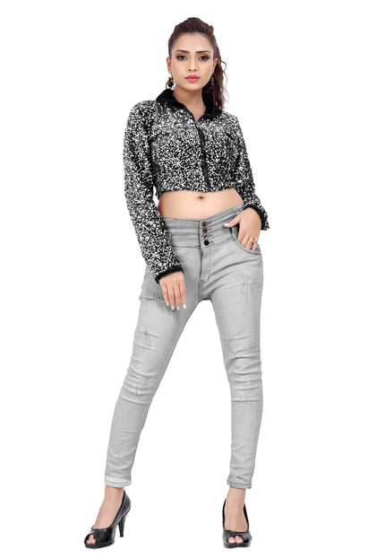 Partywear Velvet Sequins Jacket