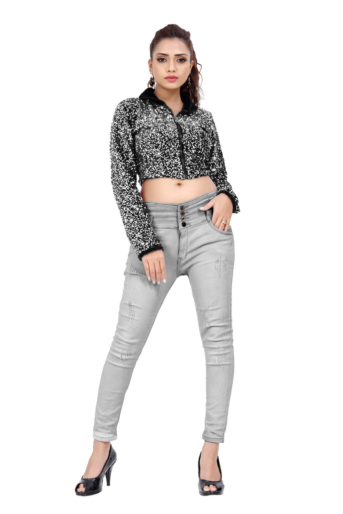 Partywear Velvet Sequins Jacket