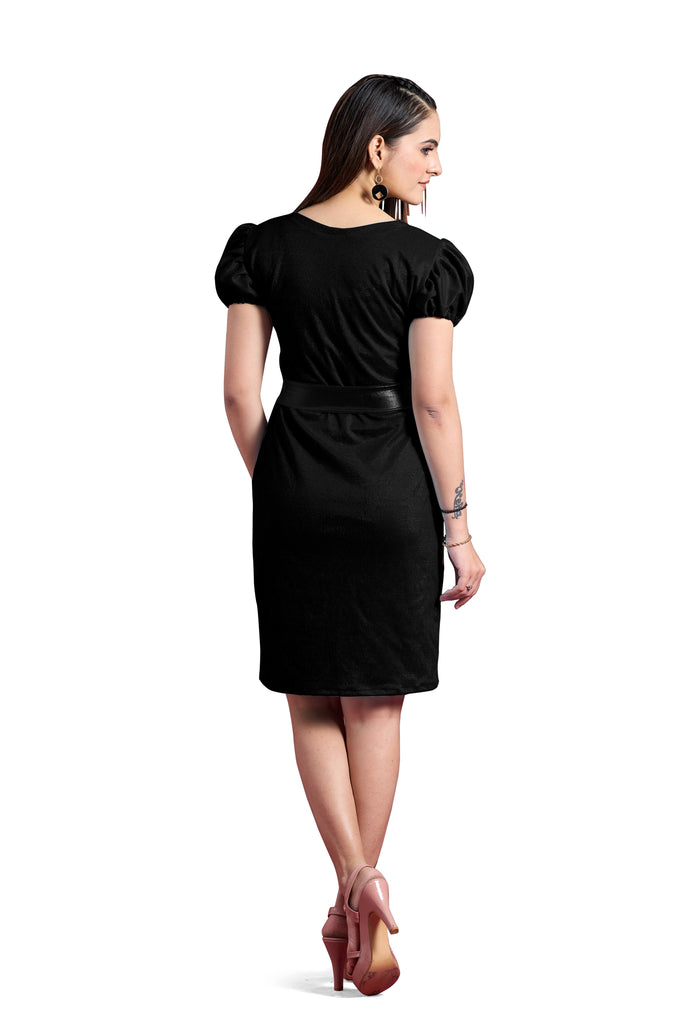 Puff Sleeve Bodycon Mini Dress