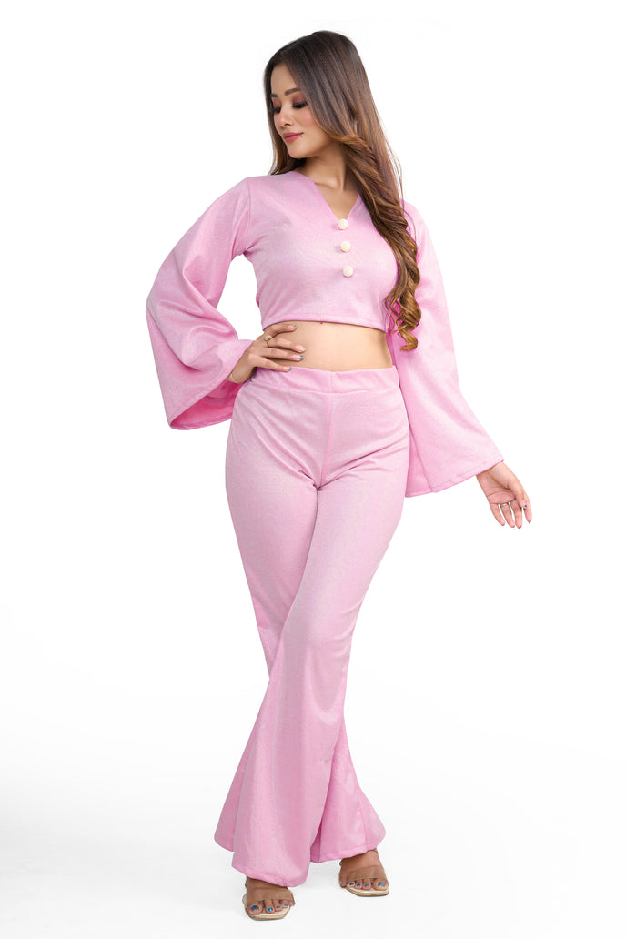 Stylish Flared Sleeve Co-ord Set