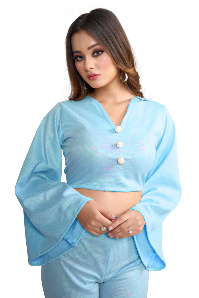 Stylish Flared Sleeve Co-ord Set