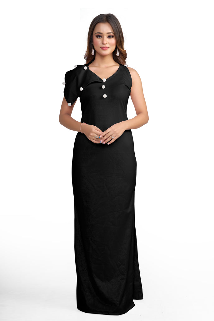 Western Side Slit Bodycon Long Dress