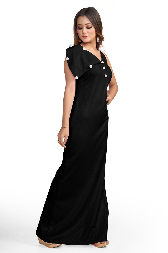 Western Side Slit Bodycon Long Dress