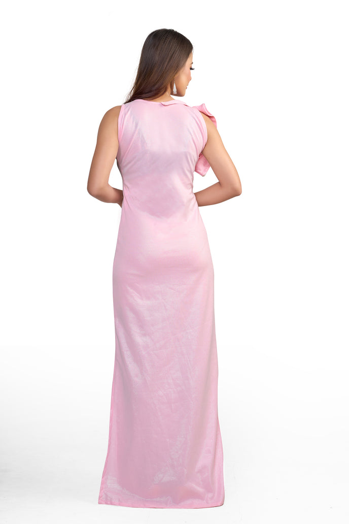 Western Side Slit Bodycon Long Dress